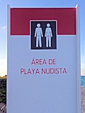 Naturist beach sign, hotel Sol Cayo Santa Maria